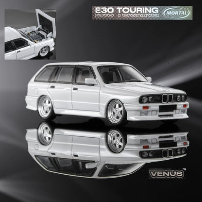 MORTAL 1/64 BMW E30 Touring Lowside Rider version VENUS WHITE