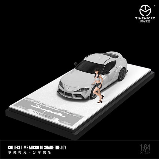 TIME MICRO 1/64 Toyota A90 WHITE with Figurine TM647404-1