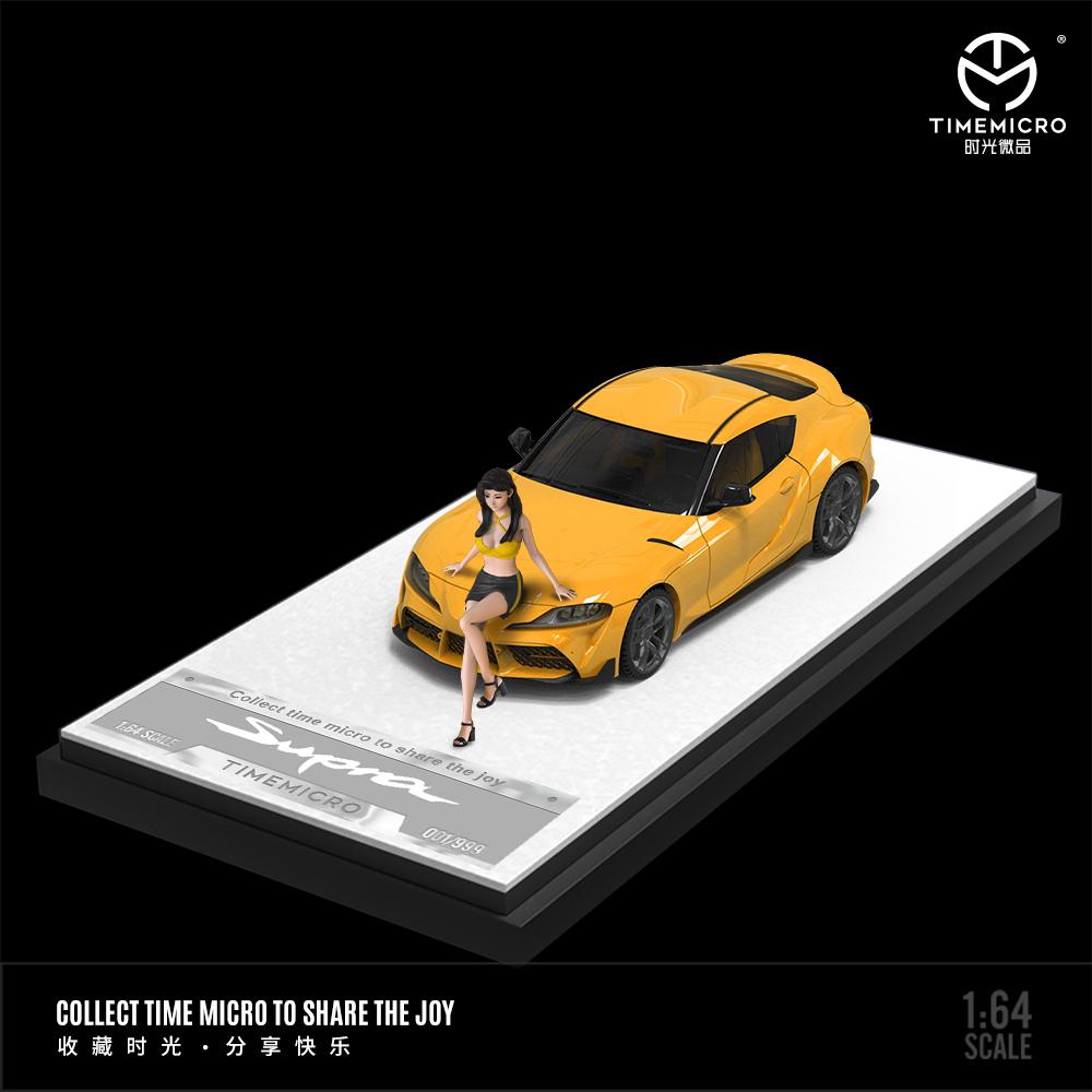 TIME MICRO 1/64 Toyota A90 YELLOW with Figurine TM647403-1