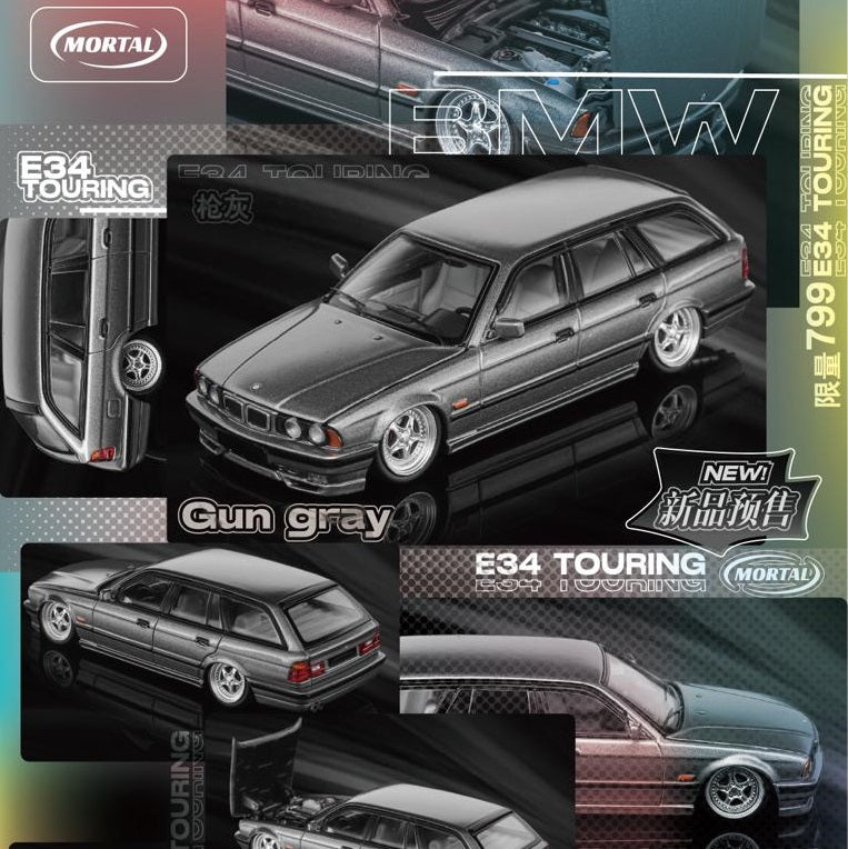 MORTAL 1/64 BMW E34 Touring Lowside Rider version Gun Gray