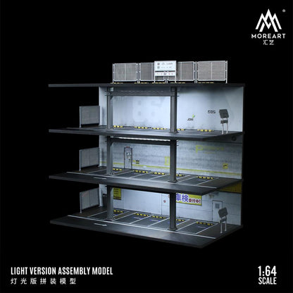 MoreArt 1/64 STEEL FRAME GARAGE PARKING LOT SCENE - Japanese Style MO922003