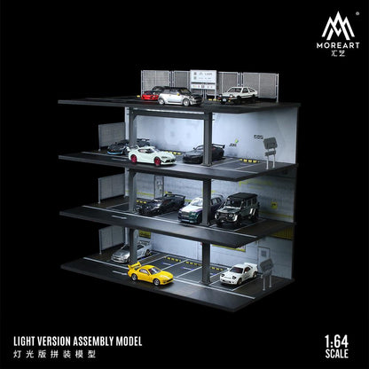 MoreArt 1/64 STEEL FRAME GARAGE PARKING LOT SCENE - Japanese Style MO922003