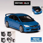 PREORDER MOTORHELIX 1/64 Honda Civic Type R FD2 Vivid Blue Pearl M65402 (Approx. Release Date: Q1 2025 and subject to the manufacturer's final decision)