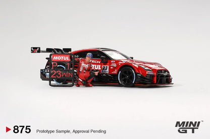 MINI GT 1/64 Nissan GT-R NISMO #23 "MOTUL AUTECH GT-R 2021" SUPER GT SERIES Suzuka winner W/ Matsuda Figure - Tsugio Matsuda Collection No.2 MGT00875-L