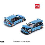 PREORDER POPRACE 1/64 PANDEM CIVIC EG6 - BLUE CHROME PR640206 (Approx. Release Date: Q1 2025 and subject to the manufacturer's final decision)