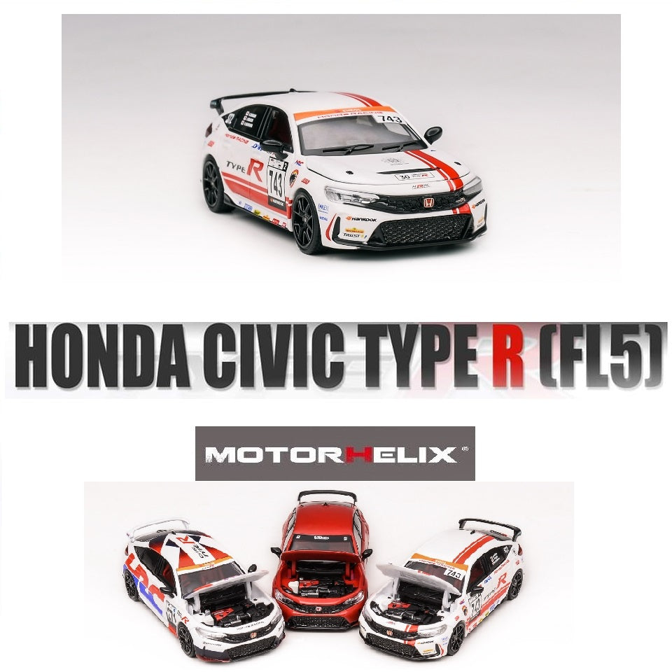 MOTORHELIX 1/64 Honda Civic Type R FL5 - R&D Challenge Pearl White M65314
