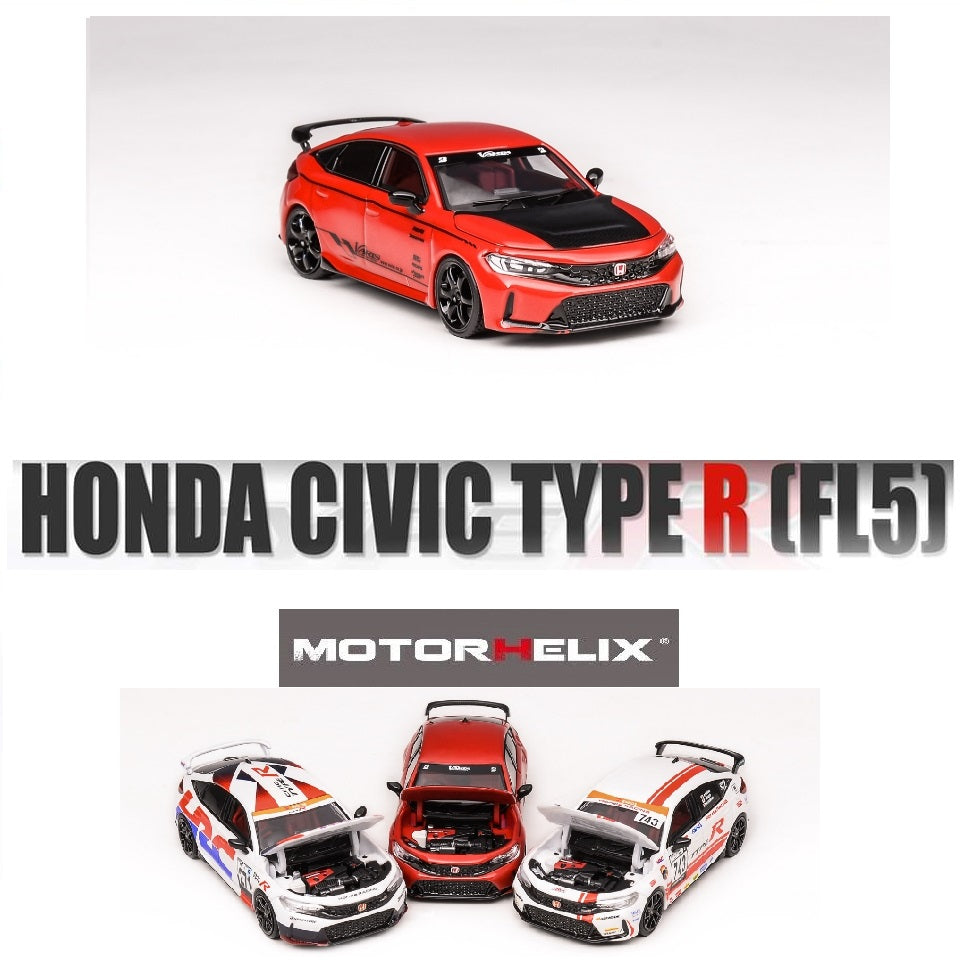 MOTORHELIX 1/64 Honda Civic Type R FL5 - Varis Rallye Red M65310