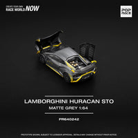 PREORDER POPRACE 1/64 LAMBORGHINI HURACAN STO MATTE GREY PR640242 (Approx. Release Date: Q2 2025 and subject to the manufacturer's final decision)