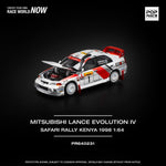 PREORDER POPRACE 1/64 MITSUBISHI LANCER EVOLUTION IV SAFARI RALLY KENYA 1998 PR640231 (Approx. Release Date: Q2 2025 and subject to the manufacturer's final decision)