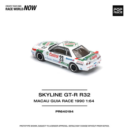 POPRACE 1/64 GT-R R32 MACAU GUIA RACE 1990 WINNER PR640194