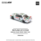 PREORDER POPRACE 1/64 GT-R R32 MACAU GUIA RACE 1990 WINNER PR640194 (Approx. Release Date: Q2 2025 and subject to the manufacturer's final decision)