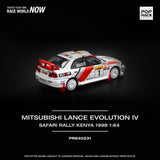 PREORDER POPRACE 1/64 MITSUBISHI LANCER EVOLUTION IV SAFARI RALLY KENYA 1998 PR640231 (Approx. Release Date: Q2 2025 and subject to the manufacturer's final decision)