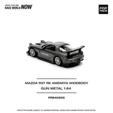 PREORDER POPRACE 1/64 MAZDA RX7 RE-AMEMIYA - GUN METAL PR640255 (Approx. Release Date: Q2 2025 and subject to the manufacturer's final decision)