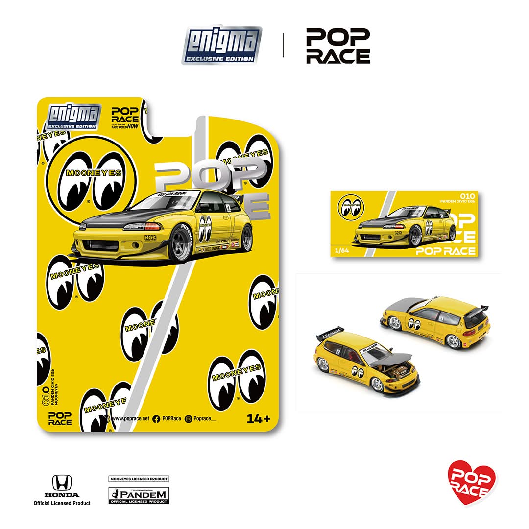 POPRACE 1/64 Pandem Civic EG6 v1.5 - MOONEYES (enigma exlucsive edition) PRE010