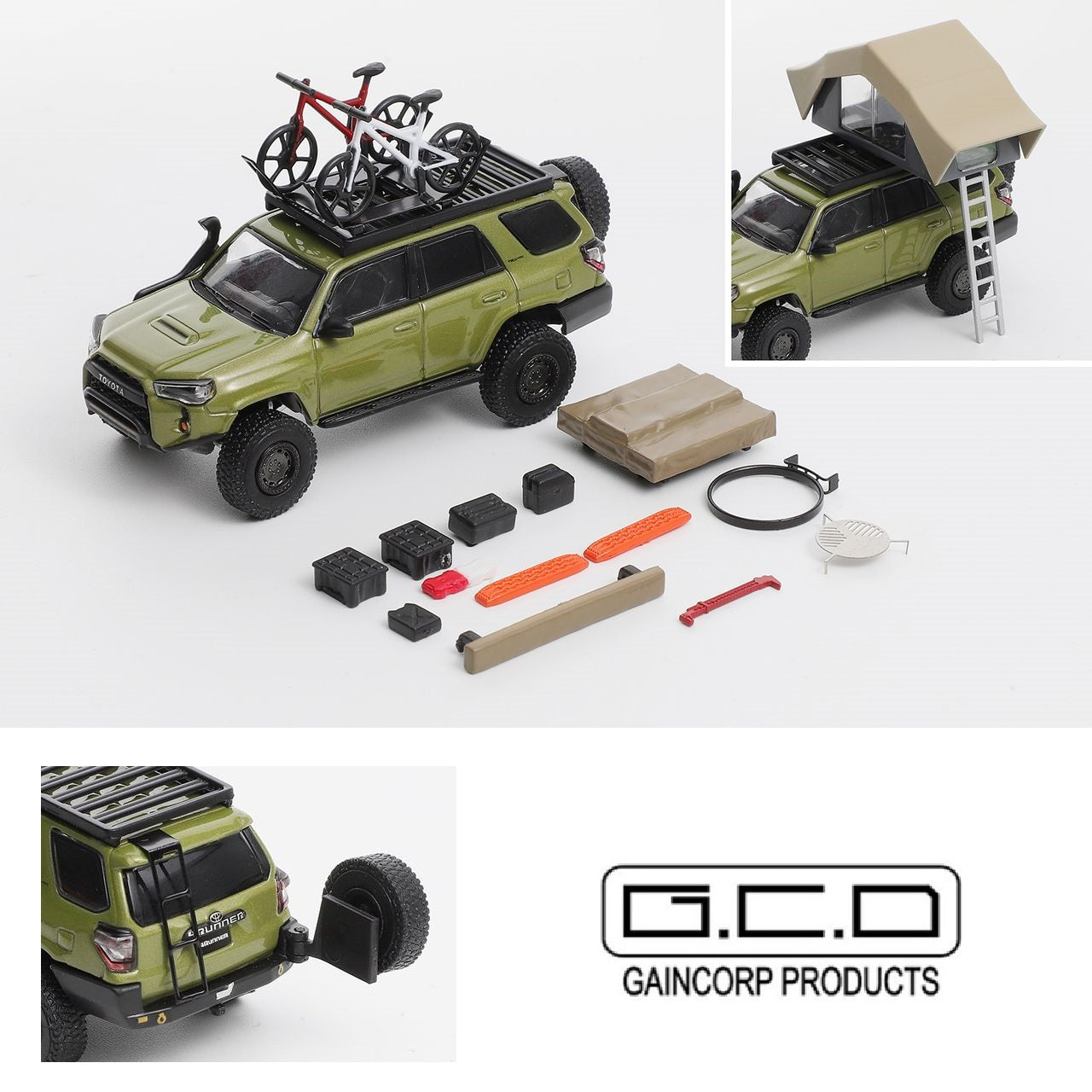 GCD 1/64 Toyota Super Overlord Light Modified Version - Green (Accessories 13pcs) KS-080-532