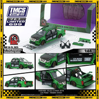 BM Creations 1/64 Isuzu D-MAX 2018 Low Rider Metallic Green (TMCS Malaysia 2025 event model) 64B0466