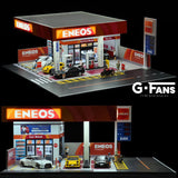 PREORDER AD x G-FANS 1/64 ENEOS Gas Station with 2 Metal Figures (North American Exclusive Edition) AD-710038GF (Approx. Release Date : Q3 2025 subject to manufacturer's final decision)
