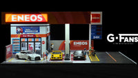 PREORDER AD x G-FANS 1/64 ENEOS Gas Station with 2 Metal Figures (North American Exclusive Edition) AD-710038GF (Approx. Release Date : Q3 2025 subject to manufacturer's final decision)