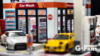 PREORDER AD x G-FANS 1/64 ENEOS Gas Station with 2 Metal Figures (North American Exclusive Edition) AD-710038GF (Approx. Release Date : Q3 2025 subject to manufacturer's final decision)
