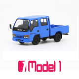 Model 1 1/64 Isuzu ELF NHR Custom Version Blue with Black Wheels LHD T66639