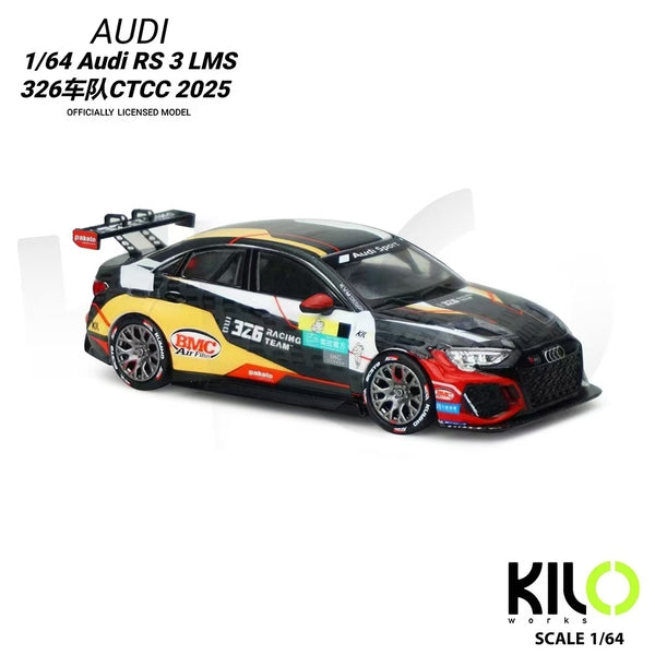 PREORDER KILO Works 1/64 Audi RS 3 LMS Team326 CTCC 2025 KLW0024-4 (Approx. Release Date: Q4 2025 and subject to the manufacturer's final decision)