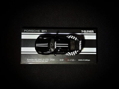 MINICHAMP 1/64 Porsche 911 (992.2) GT3 2026 Set of 2 - TAIWAN 7-ELEVEN Exclusive Model