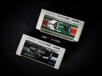 MINICHAMP 1/64 Porsche 911 (992.2) GT3 2026 Set of 2 - TAIWAN 7-ELEVEN Exclusive Model