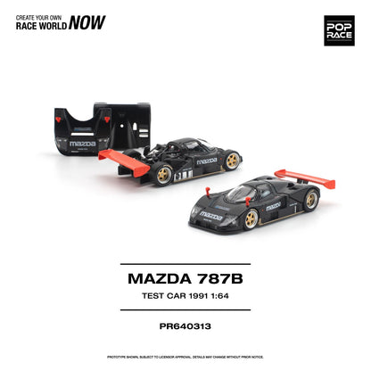 PREORDER POPRACE 1/64 MAZDA 787B 1991 TEST CAR PR640313 (Approx. Release Date: Q3 2026 and subject to the manufacturer's final decision)