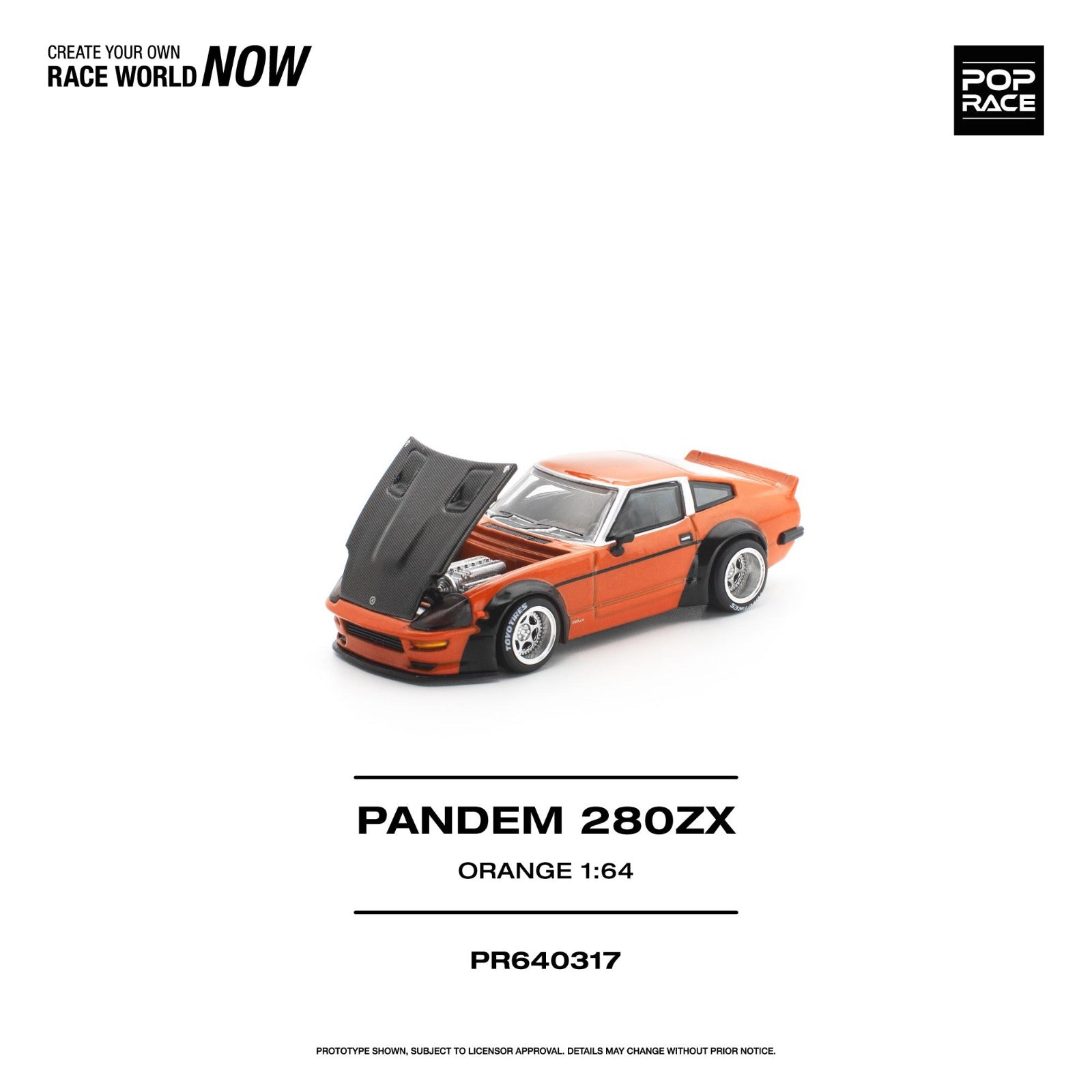 PREORDER POPRACE 1/64 PANDEM 280ZX ORANGE PR640317 (Approx