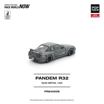 PREORDER POPRACE 1/64 PANDEM R32 GUN METAL NEW TOOLING PR640508 (Approx. Release Date: Q3 2026 and subject to the manufacturer's final decision)