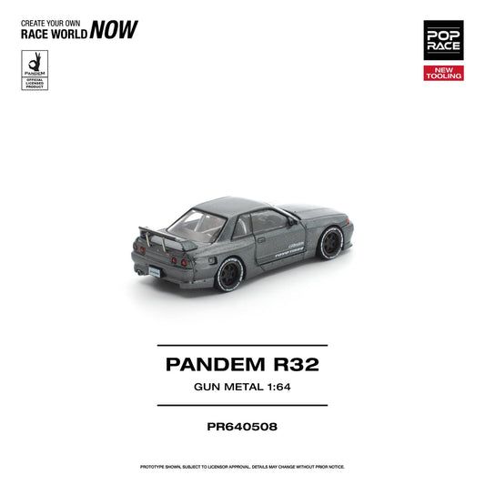 PREORDER POPRACE 1/64 PANDEM R32 GUN METAL NEW TOOLING PR640508 (Approx. Release Date: Q3 2026 and subject to the manufacturer's final decision)