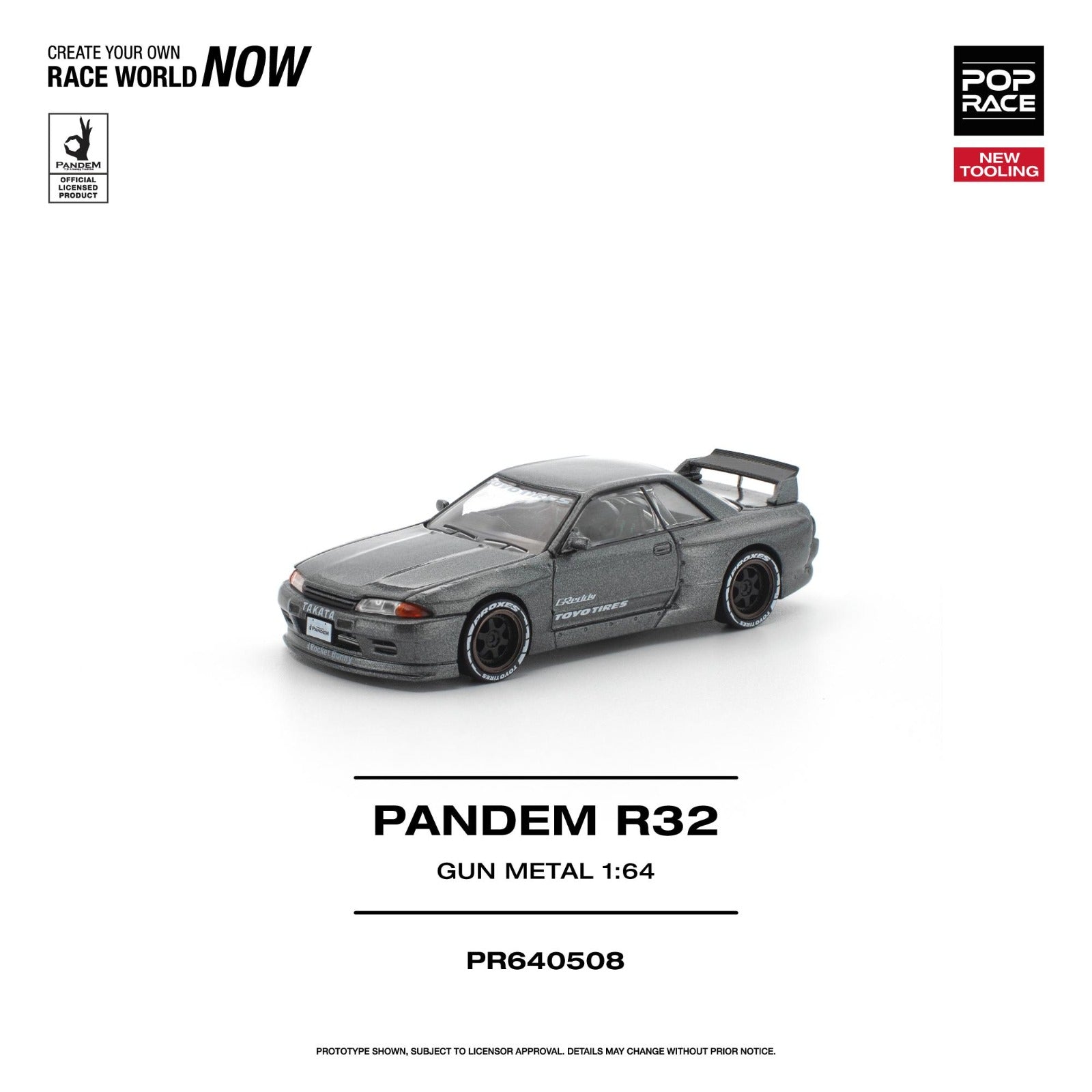 PREORDER POPRACE 1/64 PANDEM R32 GUN METAL NEW TOOLING PR640508 (Appro ...