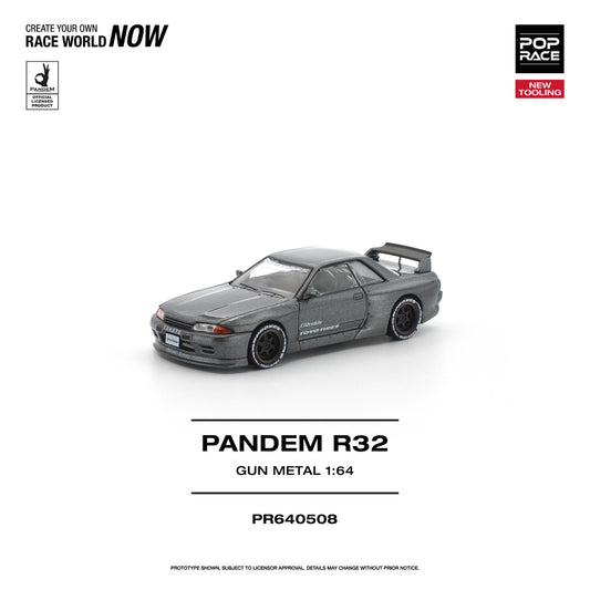 PREORDER POPRACE 1/64 PANDEM R32 GUN METAL NEW TOOLING PR640508 (Approx. Release Date: Q3 2026 and subject to the manufacturer's final decision)