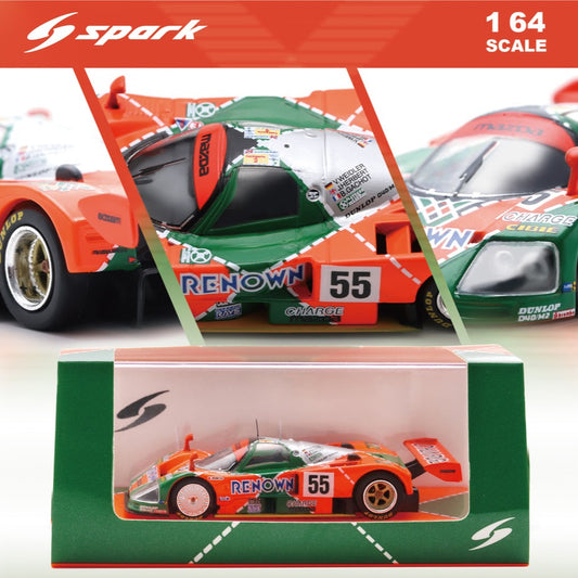 PREORDER SPARK 1/64 Mazda 787 B No.55 Winner Le Mans 24H 1991  V. Weidler - J. Herbert - B. Gachot 64LM91  (Approx. Release Date : Q1 2027 subject to the manufacturer's final decision)