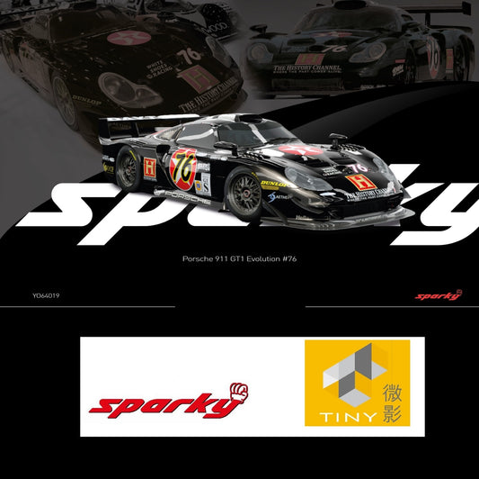 SPARKY x TINY 1/64 Porsche 911 GT1 Evolution #76 (TINY Exclusive) YO64019