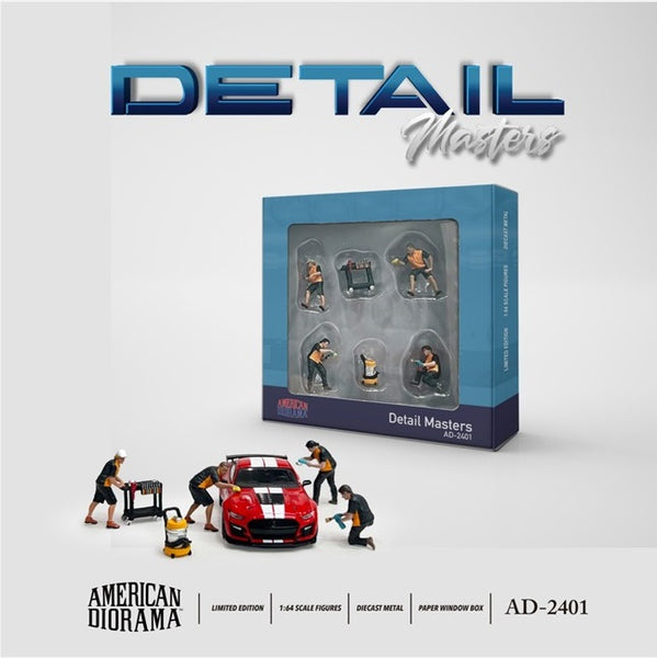 PREORDER AMERICAN DIORAMA 1/64 Figures Set - Detail Masters AD-2401 (Approx. Release Date : DEC 2023 subject to manufacturer's final decision)