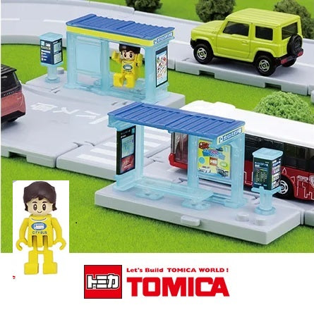 Tomica Town Bus Stop (with passenger)