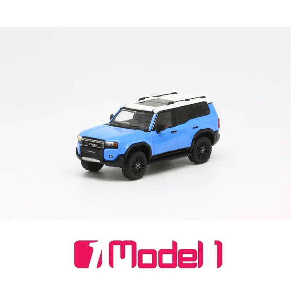 MODEL 1 1/64 Toyota Land Cruiser 250 Heritage Blue LHD C33154