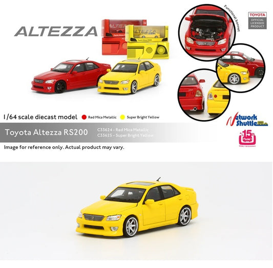 MODEL 1 1/64 Toyota Altezza RS200 SXE10 Super Bright Yellow C33625