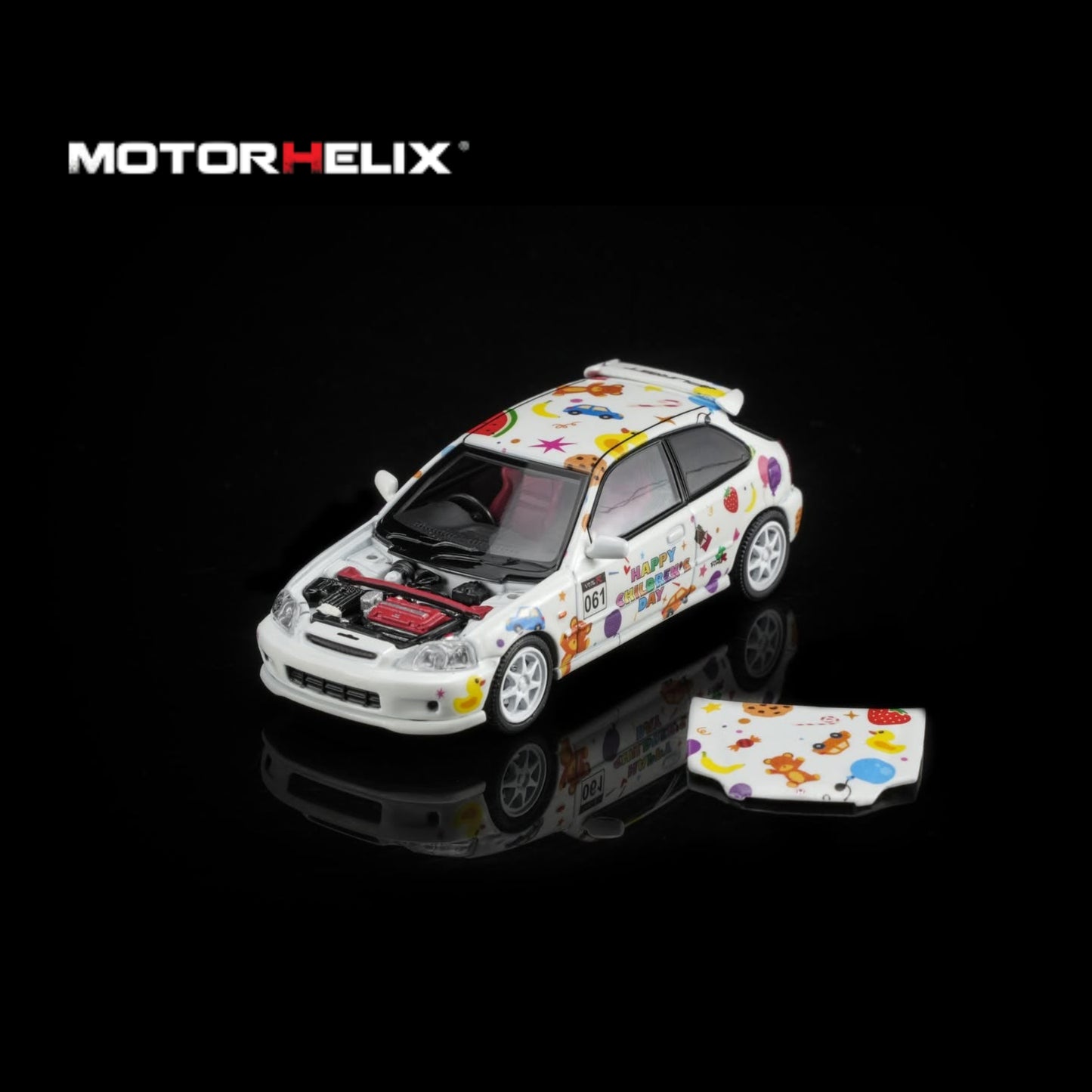 MOTORHELIX 1/64 Honda Civic TYPE R (EK9) Children‘s Day Limited Edition M65023