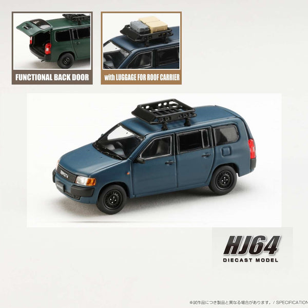 PREORDER HOBBY JAPAN 1/64 Toyota PROBOX CUSTOMIZED VER. - MATTE BLUE HJ643062BL (Approx. Release Date : Q2 2024 subjects to the manufacturer's final decision)