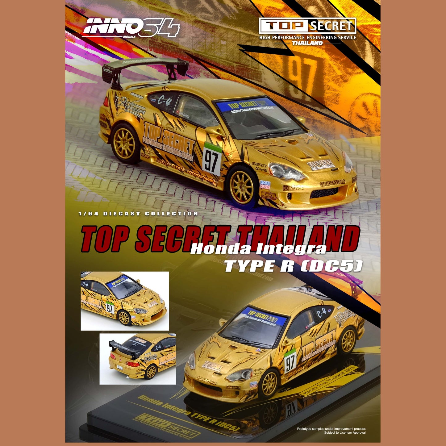 PREORDER INNO64 1/64 HONDA INTEGRA Type R (DC5) TOP SECRET Thailand Honda Fest Thailand 2025 IN64-DC5TST-HFTH25 (Approx. Release Date : Q2 2026 subject to the manufacturer's final decision)