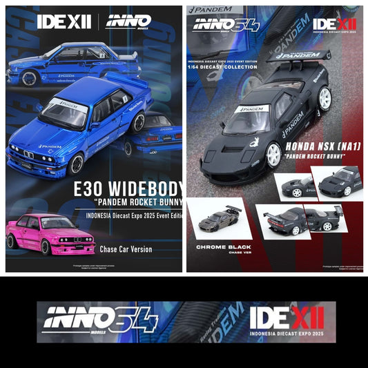 INNO64 1/64 PANDEM Rocket Bunny Widebody and NSX NA1 Rocket Bunny Full Carbon (Set of 2) IDE 2025 Exclusive Event Model **Chase Cars are randomly packed**