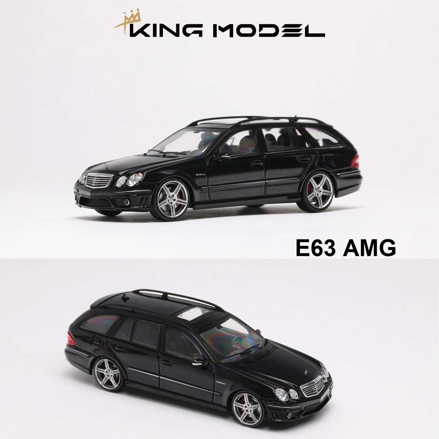 PREORDER KING MODEL 1/64 Benz E63 AMG W211 - BLACK (Approx. Release Date : Q3 2025 subject to manufacturer's final decision)