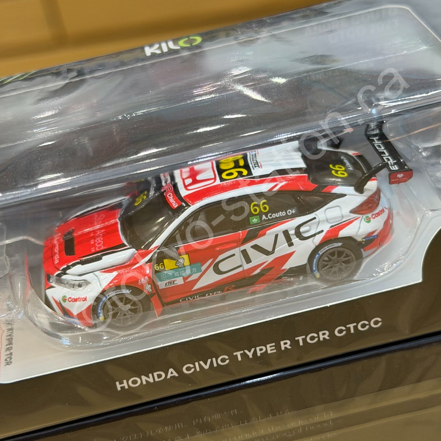 KILO x POPRACE 1/64 HONDA CIVIC TYPE R TCR A.Couto #66 Dongfeng Honda 2023 KLW0032-6
