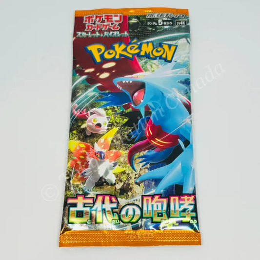 Japanese Scarlett & Violet Ancient Roar SV4K Booster Pack Pokemon TCG