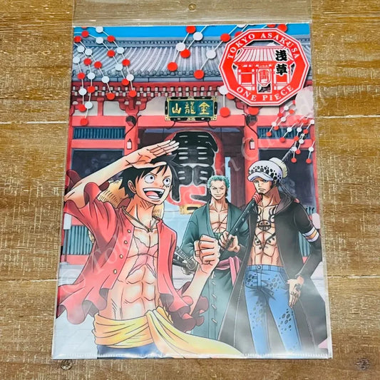 One Piece Luffy, Zoro, Law (Asakusa version) Cover Folder