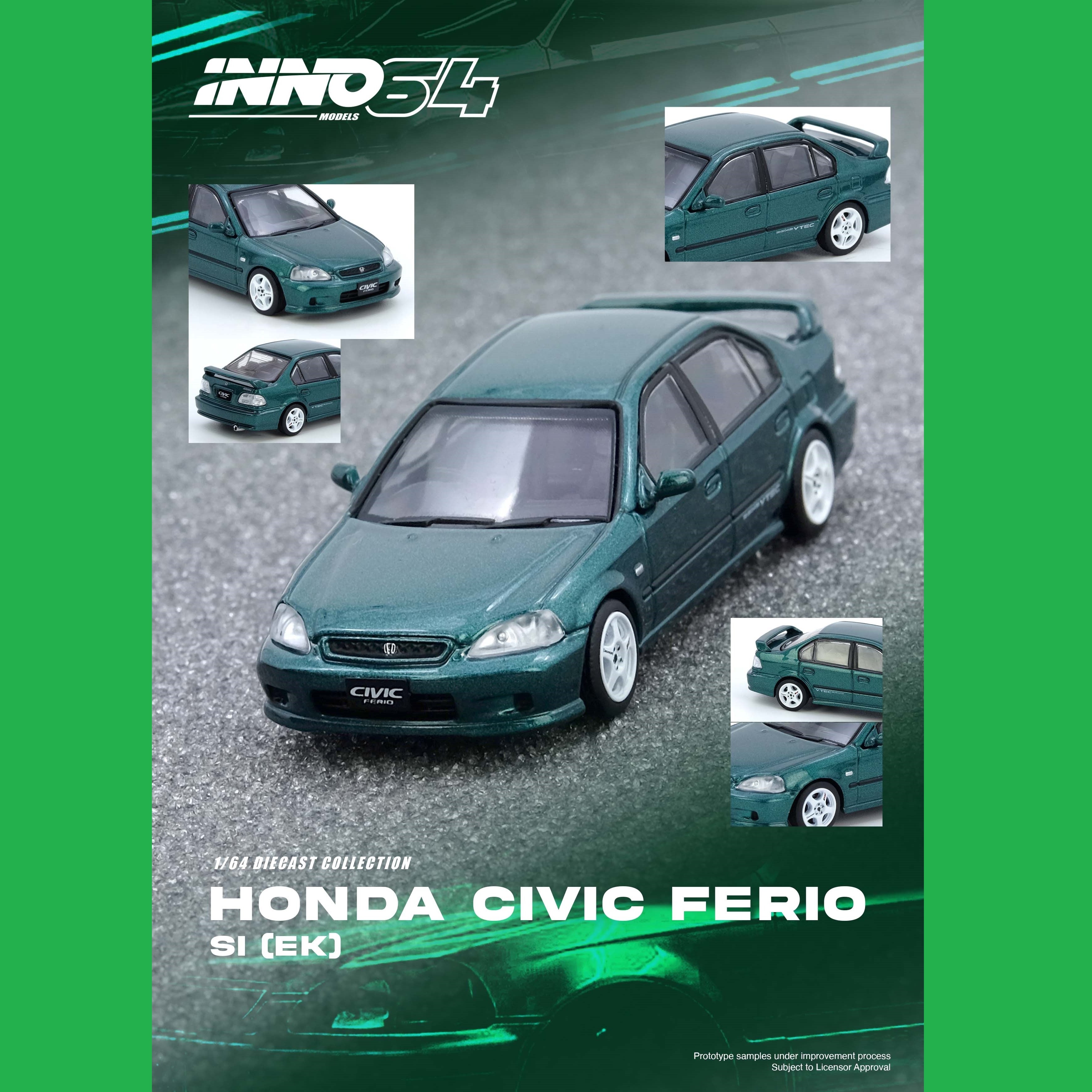 INNO64 1/64 HONDA CIVIC Ferio Si (EK) Green IN64-EKS-GREEN – Tokyo