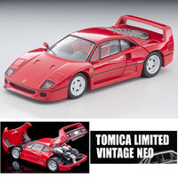 PREORDER TOMYTEC TLVN 1/64 LV-N Ferrari F40 (1989) RED (Approx. Release Date : NOV 2025 subject to manufacturer's final decision)