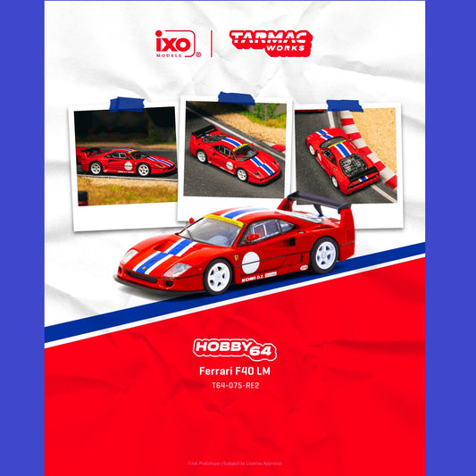 PREORDER HOBBY64 1/64 Ferrari F40 LM Red T64-075-RE2 (Approx. Release Date :  JUNE 2026 subject to manufacturer's final decision)